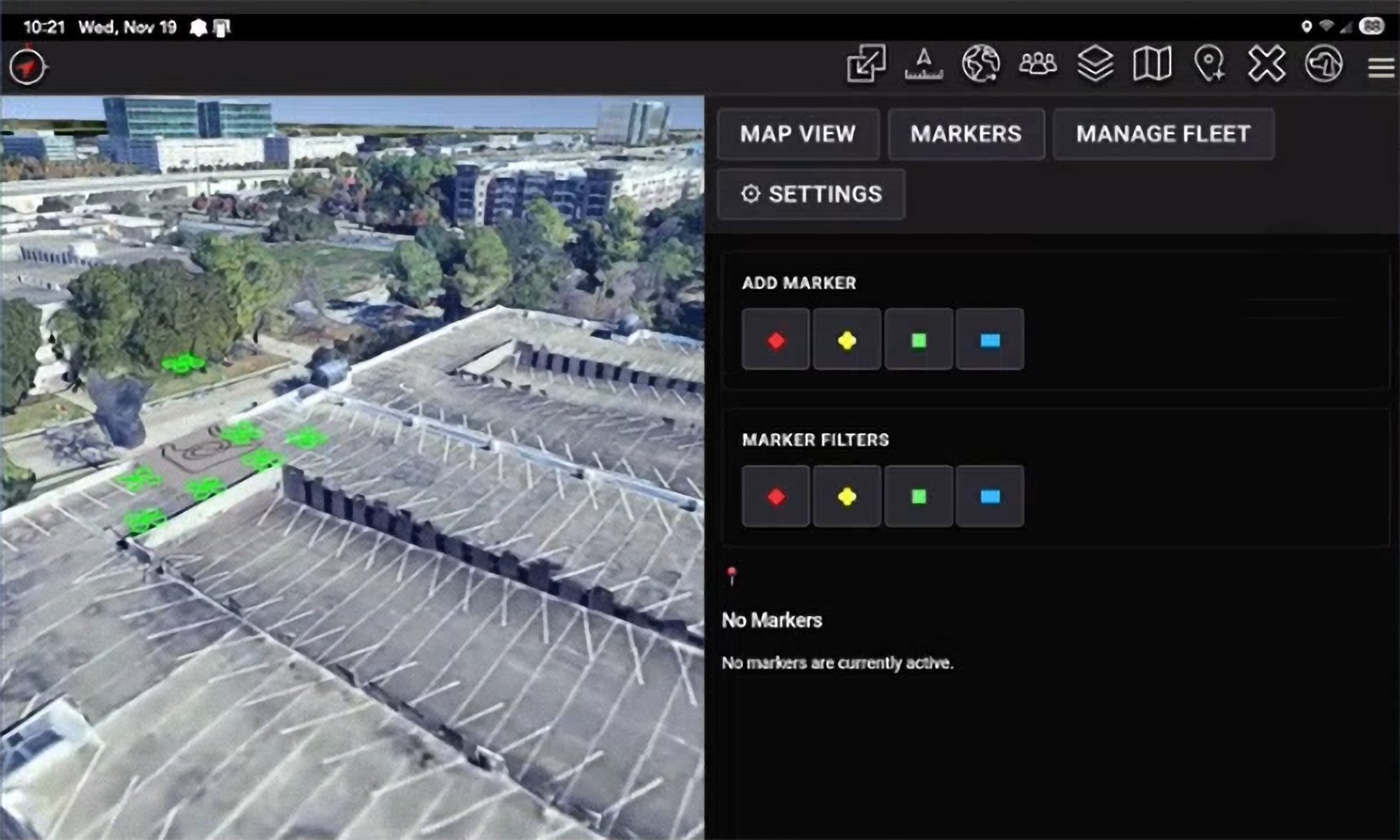 Harbinger&trade; controlling a fleet of drones for ISR during a Phase II SBIR demonstration, integrated with ATAK